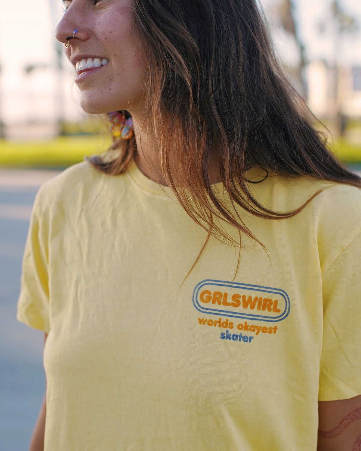 Women's GrlSwirl Skater Vintage Tee product image 5