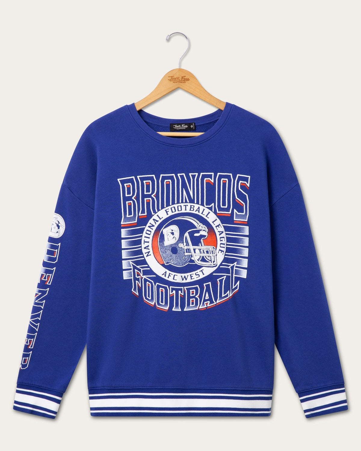 Denver Broncos Striped Rib Crew Fleece product image 1