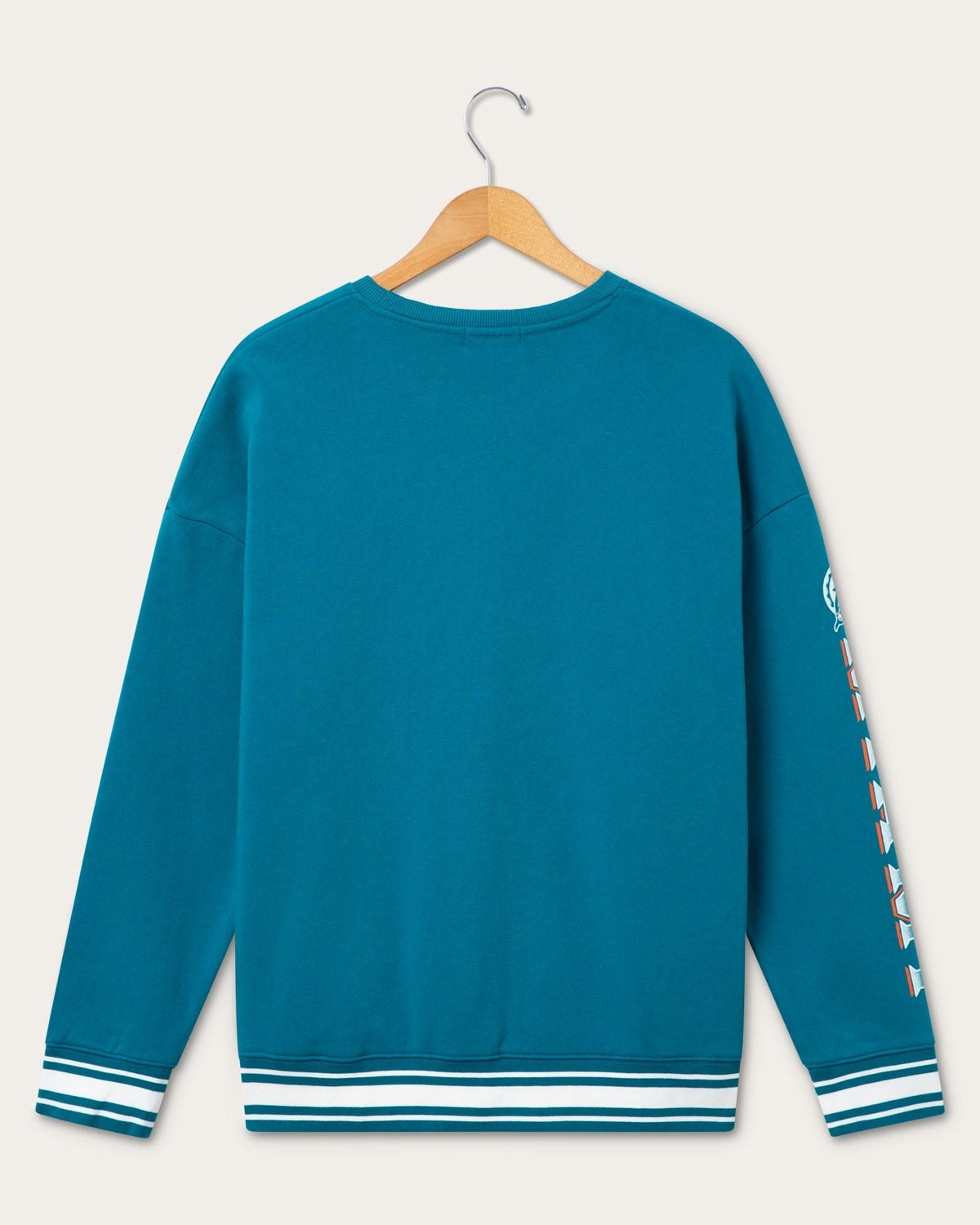Miami Dolphins Striped Rib Crew Fleece product image 2