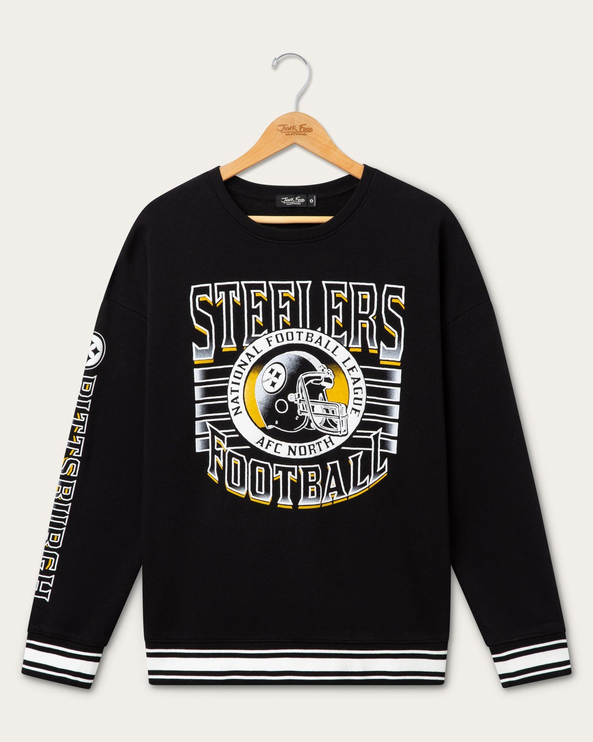 Pittsburgh Steelers Striped Rib Crew Fleece product image 1