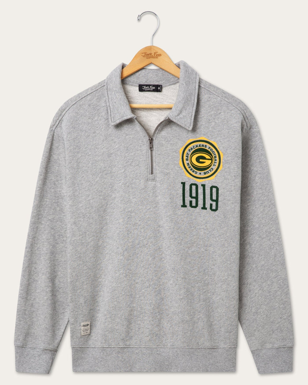 Green Bay Packers Flocked Quarter Zip product image 1