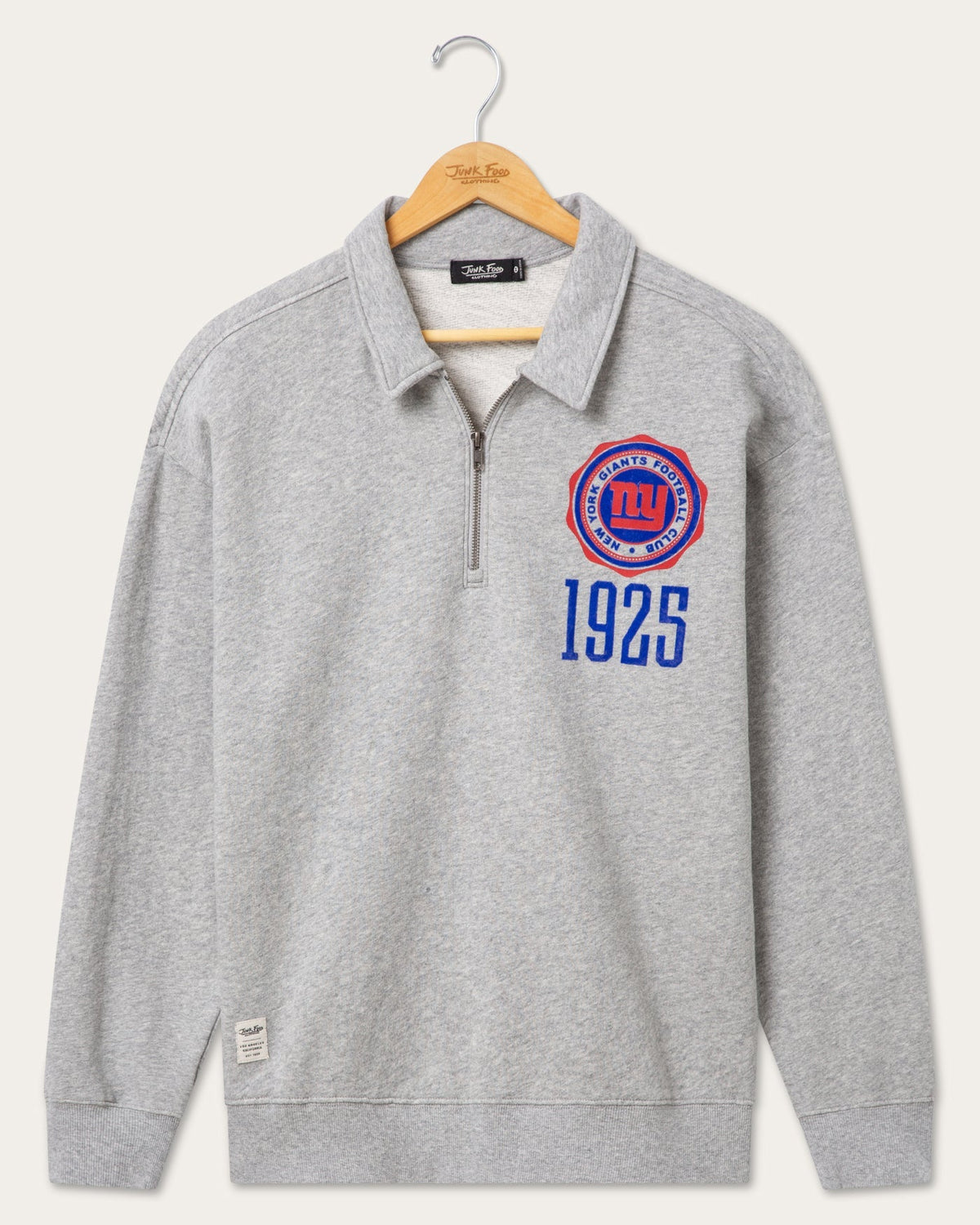 New York Giants Flocked Quarter Zip product image 1
