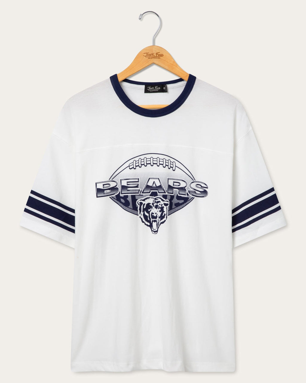 Chicago Bears Oversized Striped Ringer Tee product image 1