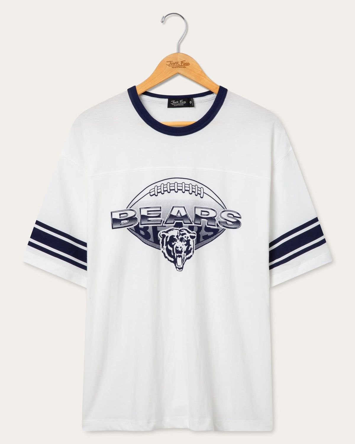 Chicago Bears Oversized Striped Ringer Tee product image 1