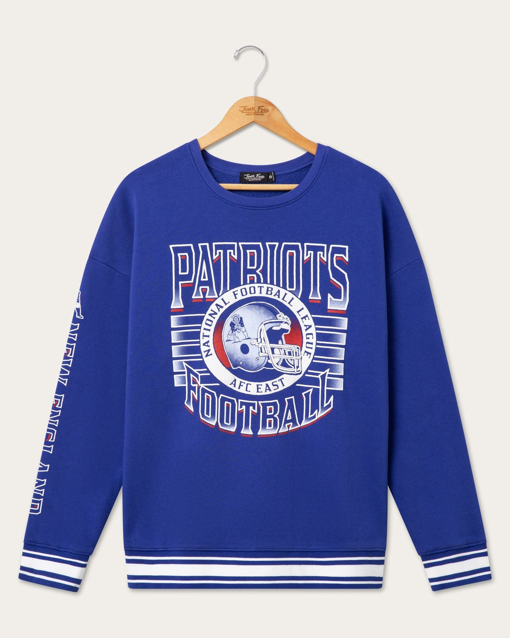 New England Patriots Striped Rib Crew Fleece product image 1