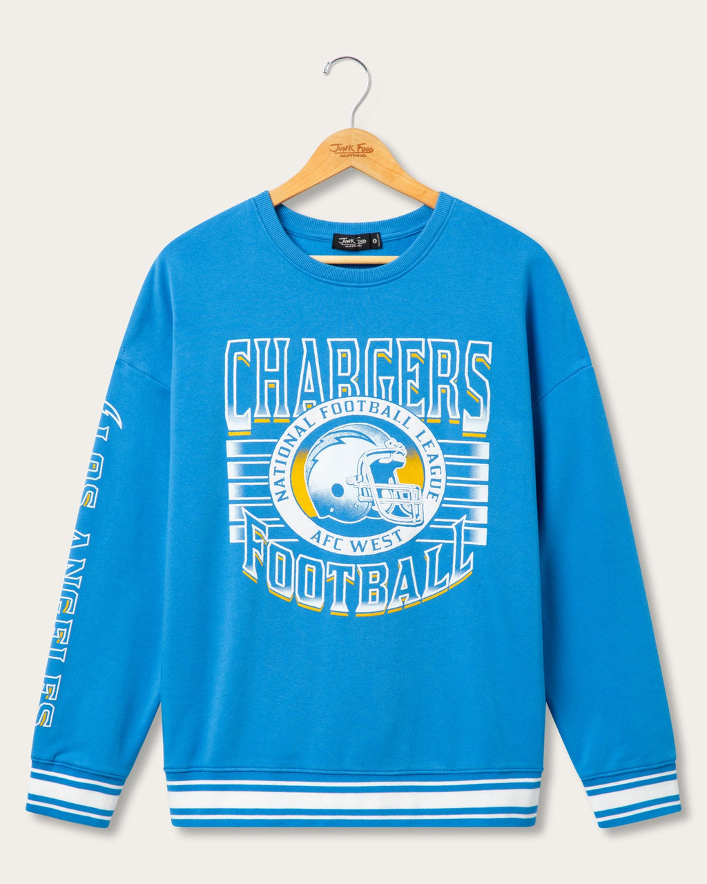 Los Angeles Chargers Striped Rib Crew Fleece product image 1