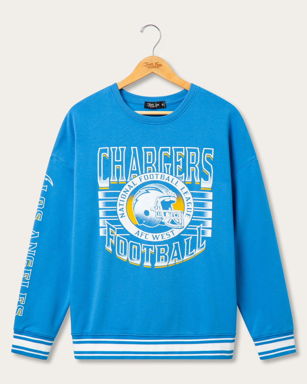 Los Angeles Chargers Striped Rib Crew Fleece product image 1