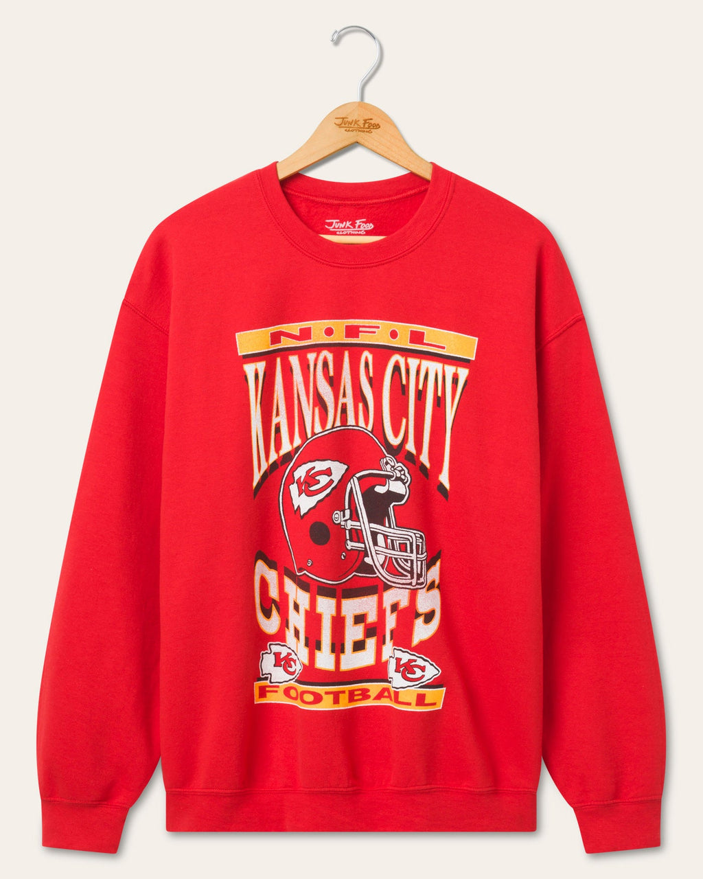 Kansas City Chiefs Helmet Flea Market Crew Fleece product image 1