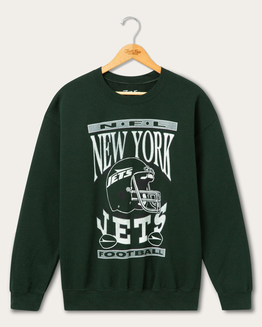 New York Jets Helmet Flea Market Crew Fleece product image 1