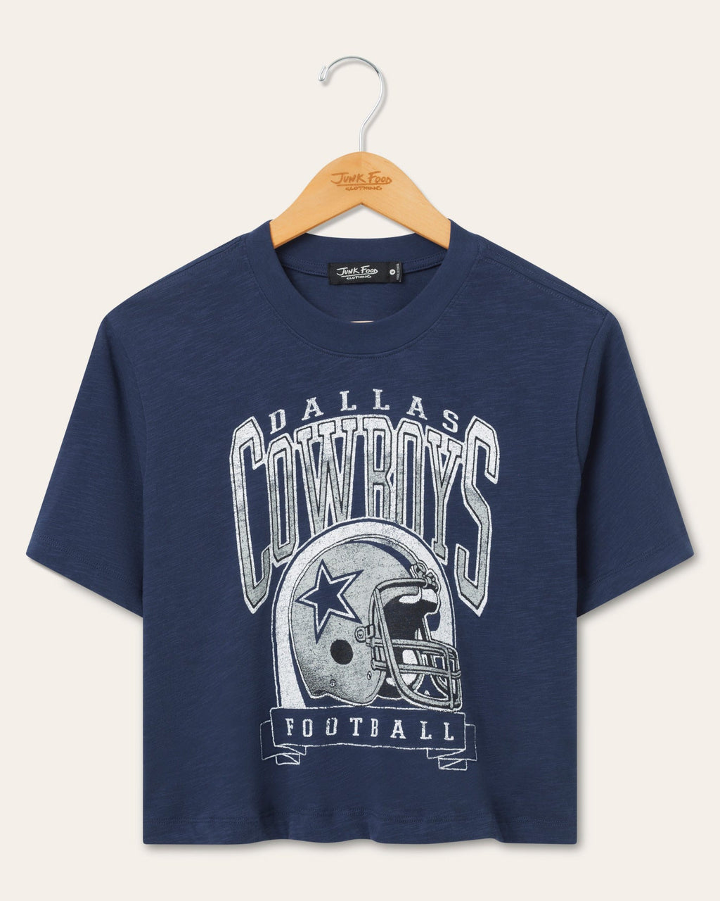 Women's Dallas Cowboys Helmet Mock Neck Crop Tee product image 1