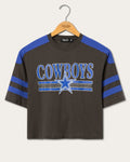 Women's Dallas Cowboys Striped Bling Crop Tee product image 1