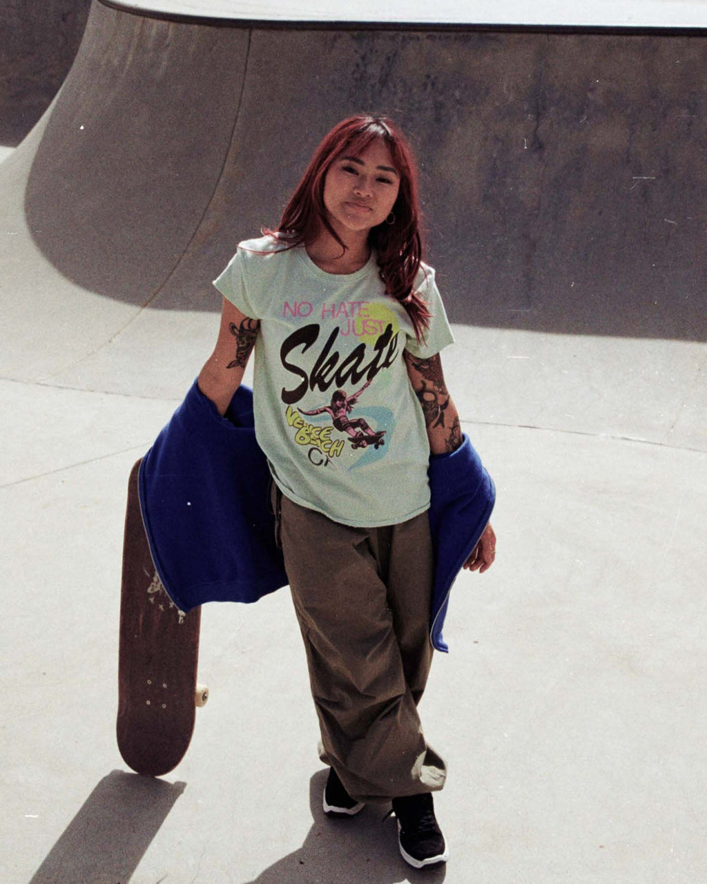 Women's No Hate Just Skate Vintage Tee product image 2