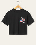 Women's USA Soccer Mock Neck Crop Tee product image 1