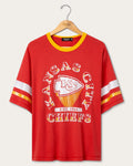 Women's Kansas City Chiefs Glitter Boxy Ringer product image 1