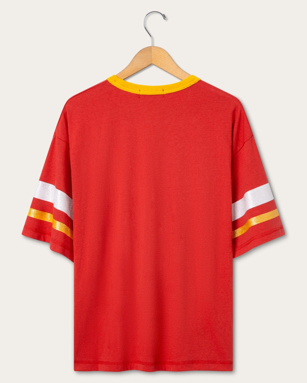 Women's Kansas City Chiefs Glitter Boxy Ringer product image 2