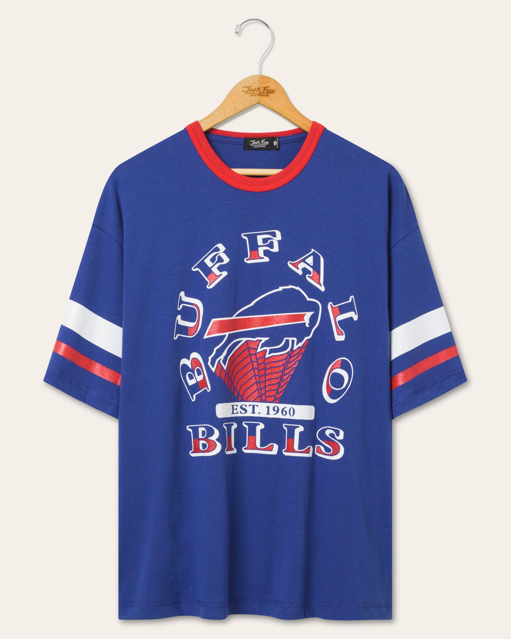 Women's Buffalo Bills Glitter Boxy Ringer product image 1