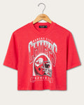 Women's Kansas City Chiefs Helmet Mock Neck Crop Tee product image 1