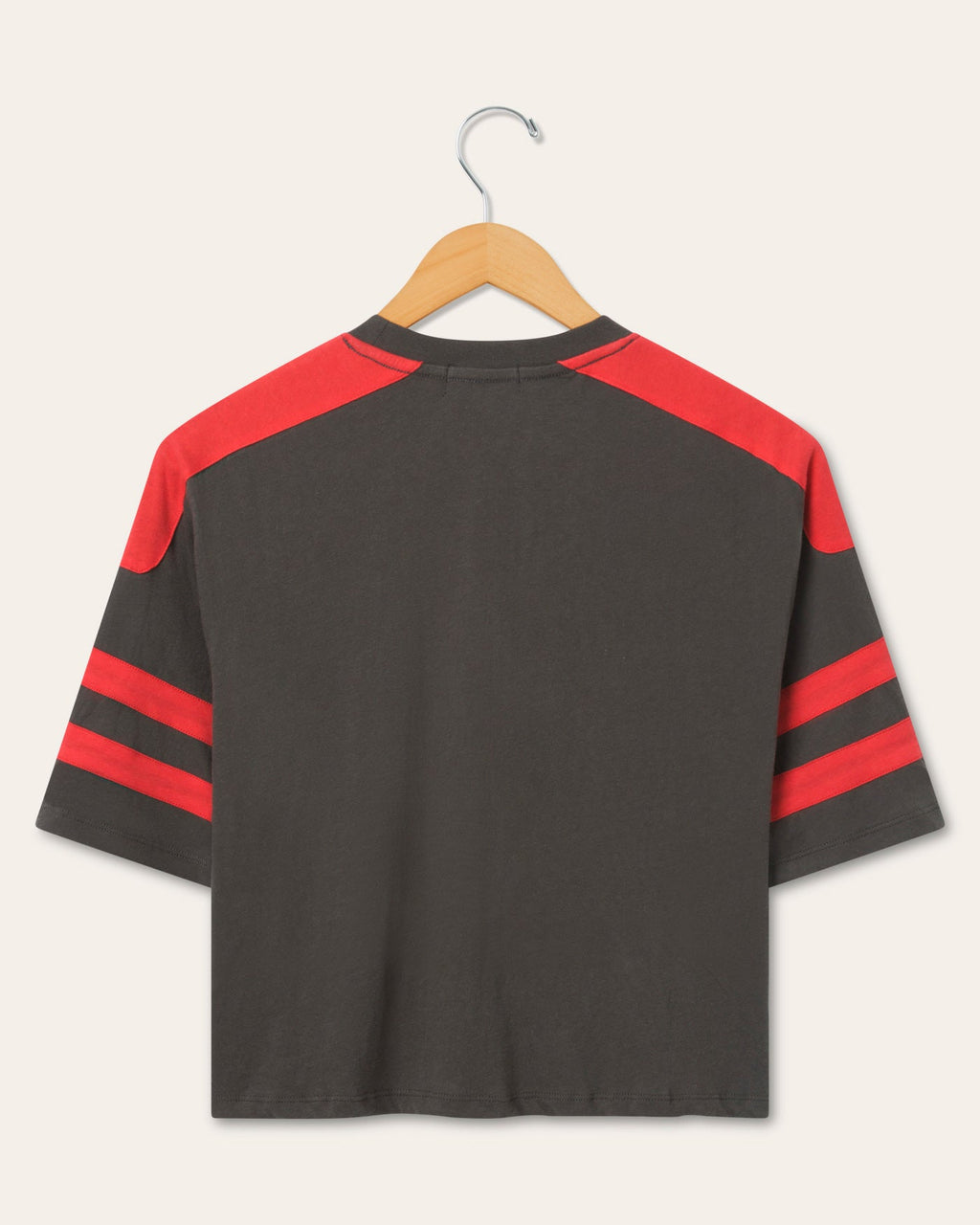 Women's Kansas City Chiefs Bling Striped Crop Tee product image 2