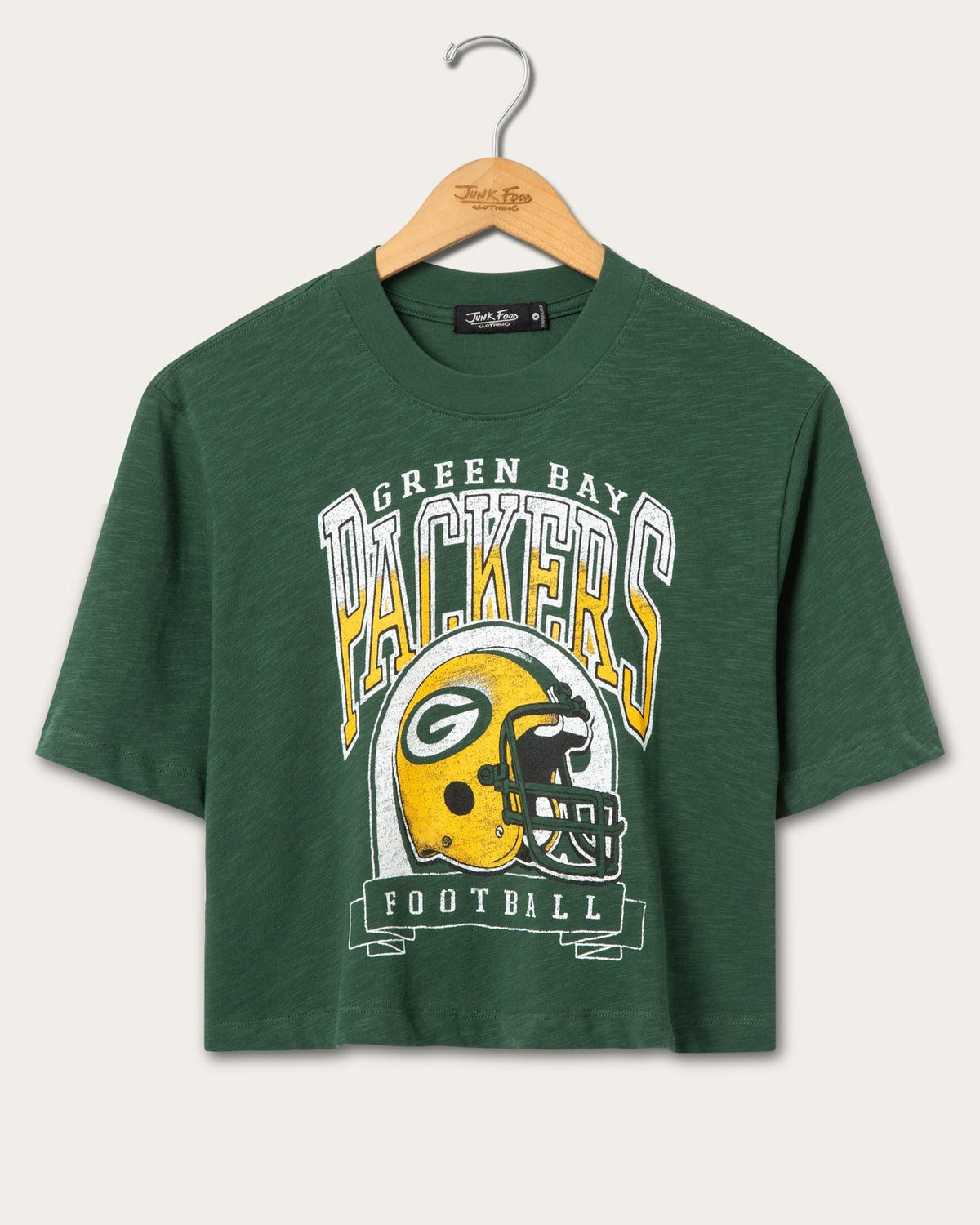 Women's Green Bay Packers Helmet Mock Neck Crop Tee product image 1