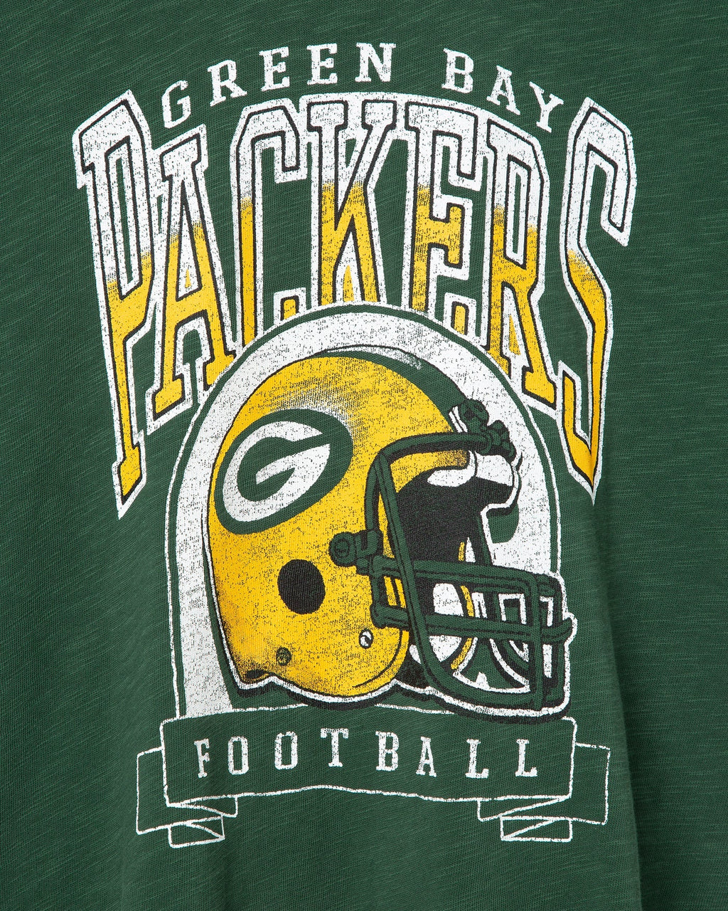 Women's Green Bay Packers Helmet Mock Neck Crop Tee product image 4