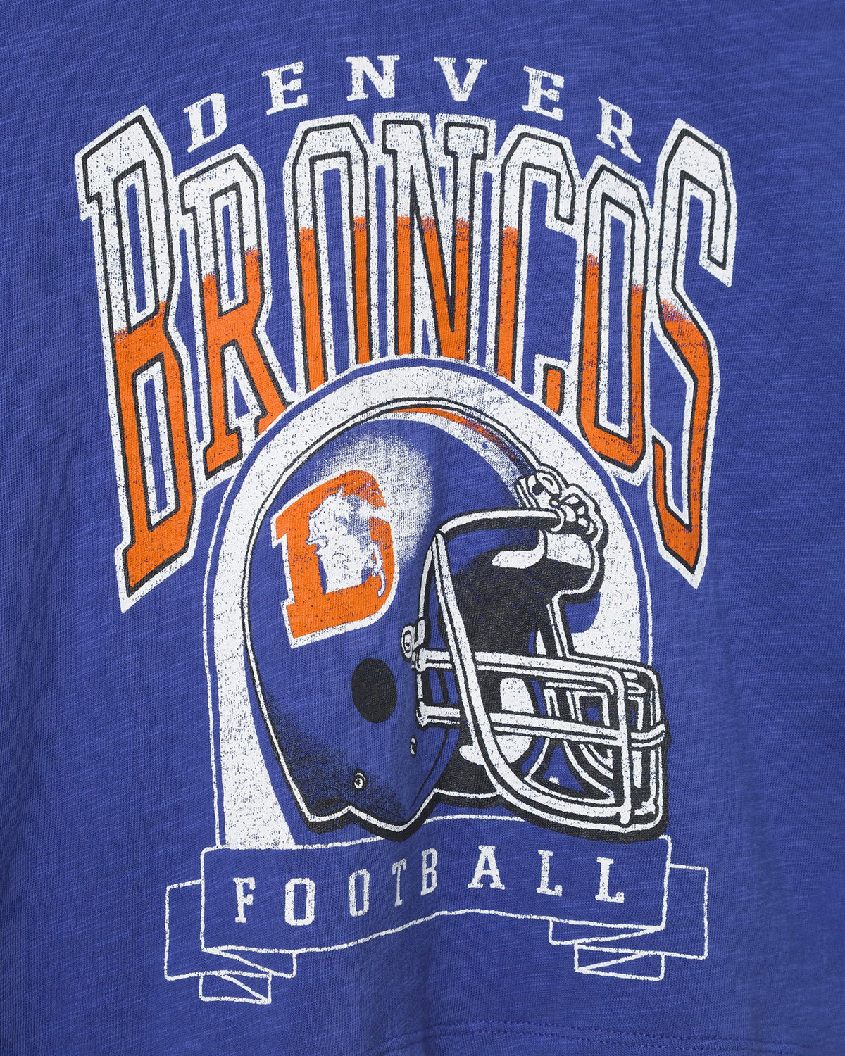 Women's Denver Broncos Helmet Mock Neck Crop Tee product image 4