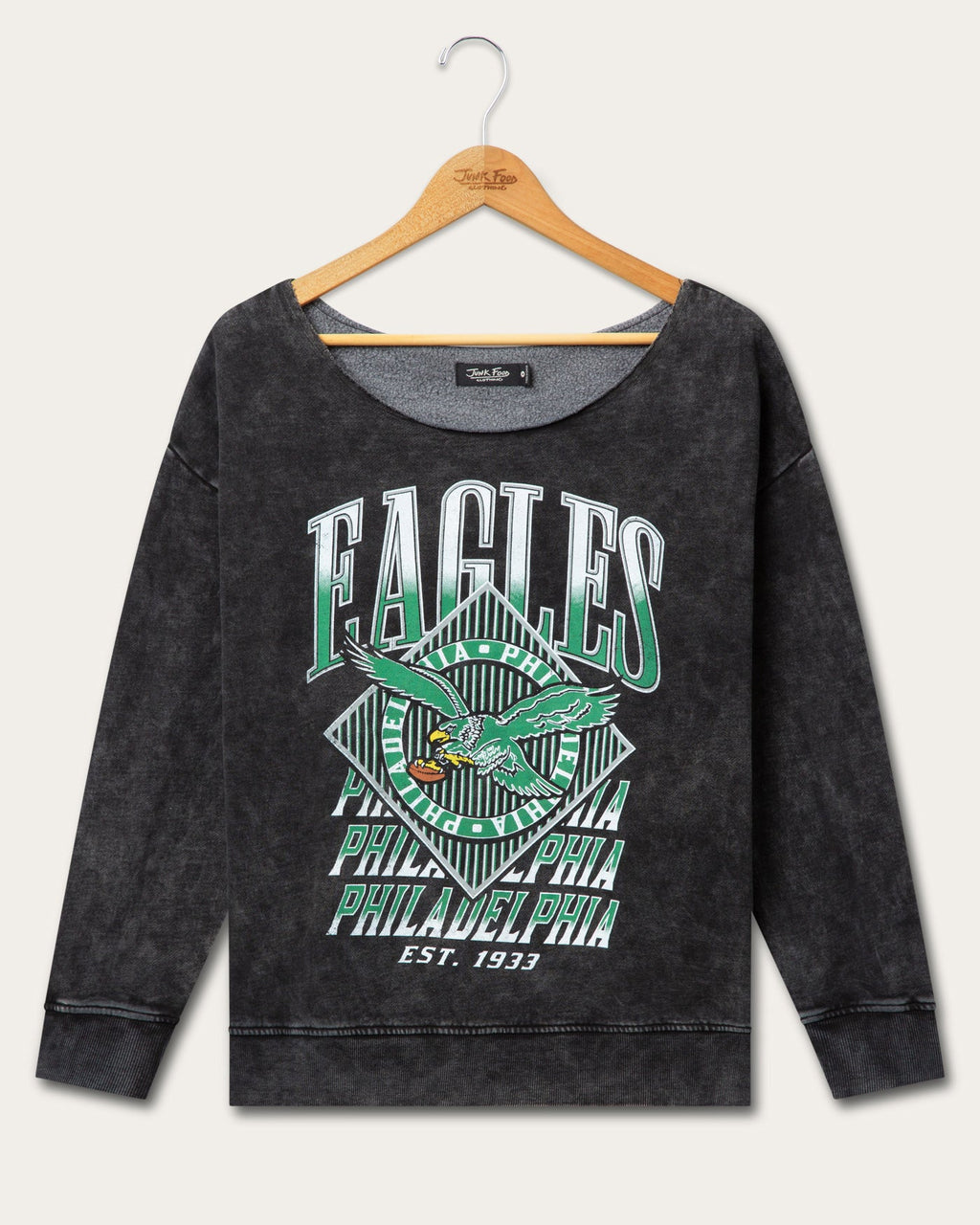 Women's Philadelphia Eagles Off Shoulder Cropped Fleece product image 1