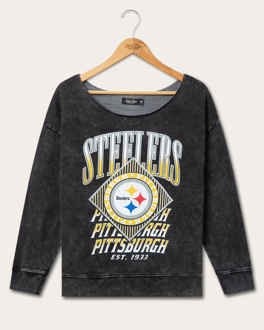 Women's Pittsburgh Steelers Off Shoulder Cropped Fleece product image 1