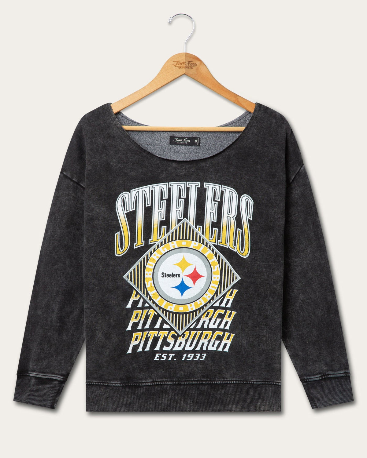 Women's Pittsburgh Steelers Off Shoulder Cropped Fleece product image 1
