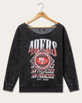 Women's San Francisco 49ers Off Shoulder Cropped Fleece product image 1