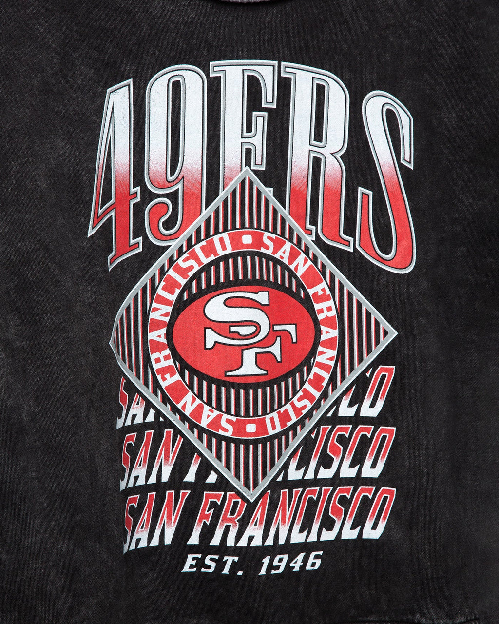 Women's San Francisco 49ers Off Shoulder Cropped Fleece product image 3