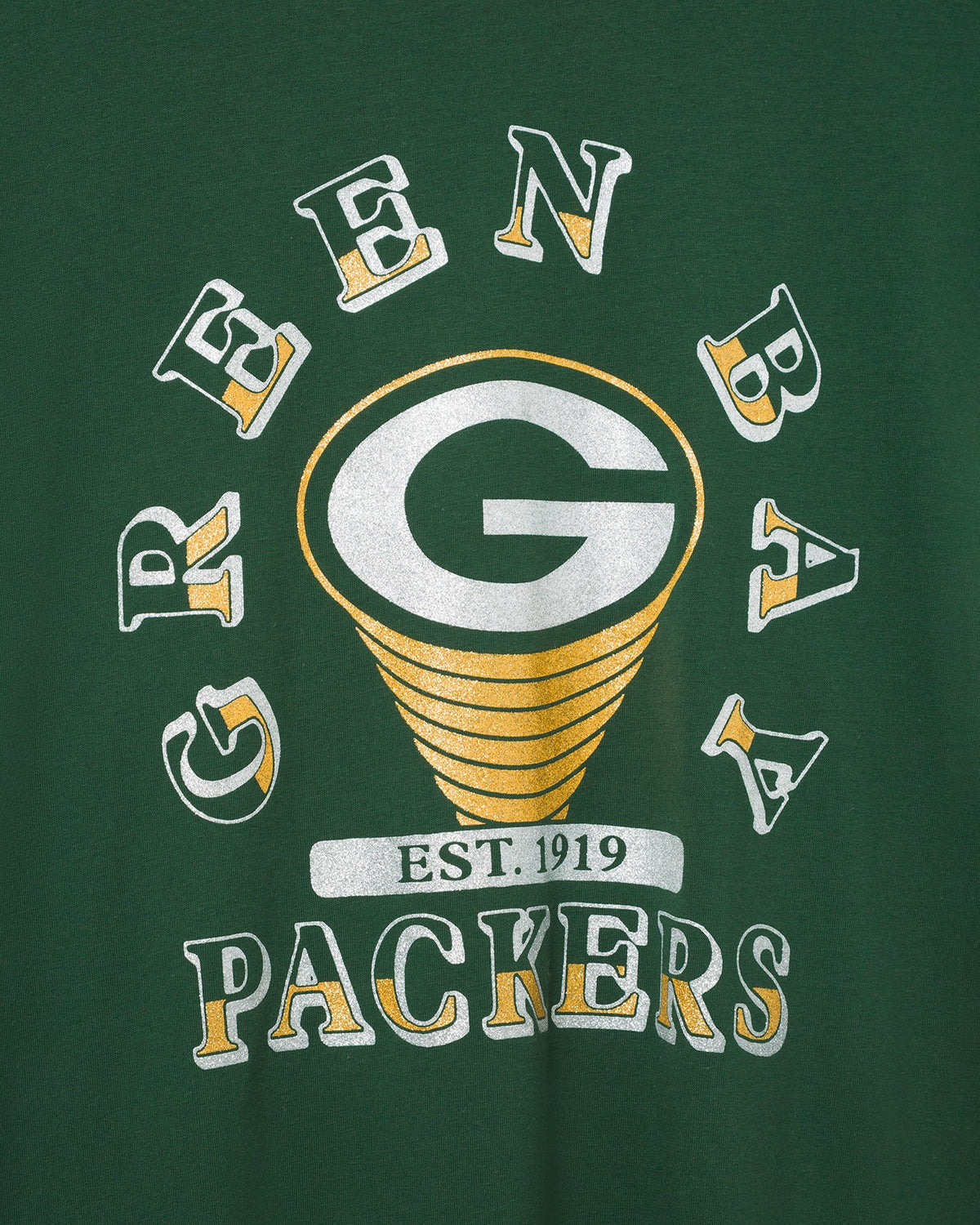Women's Green Bay Packers Glitter Boxy Ringer product image 3