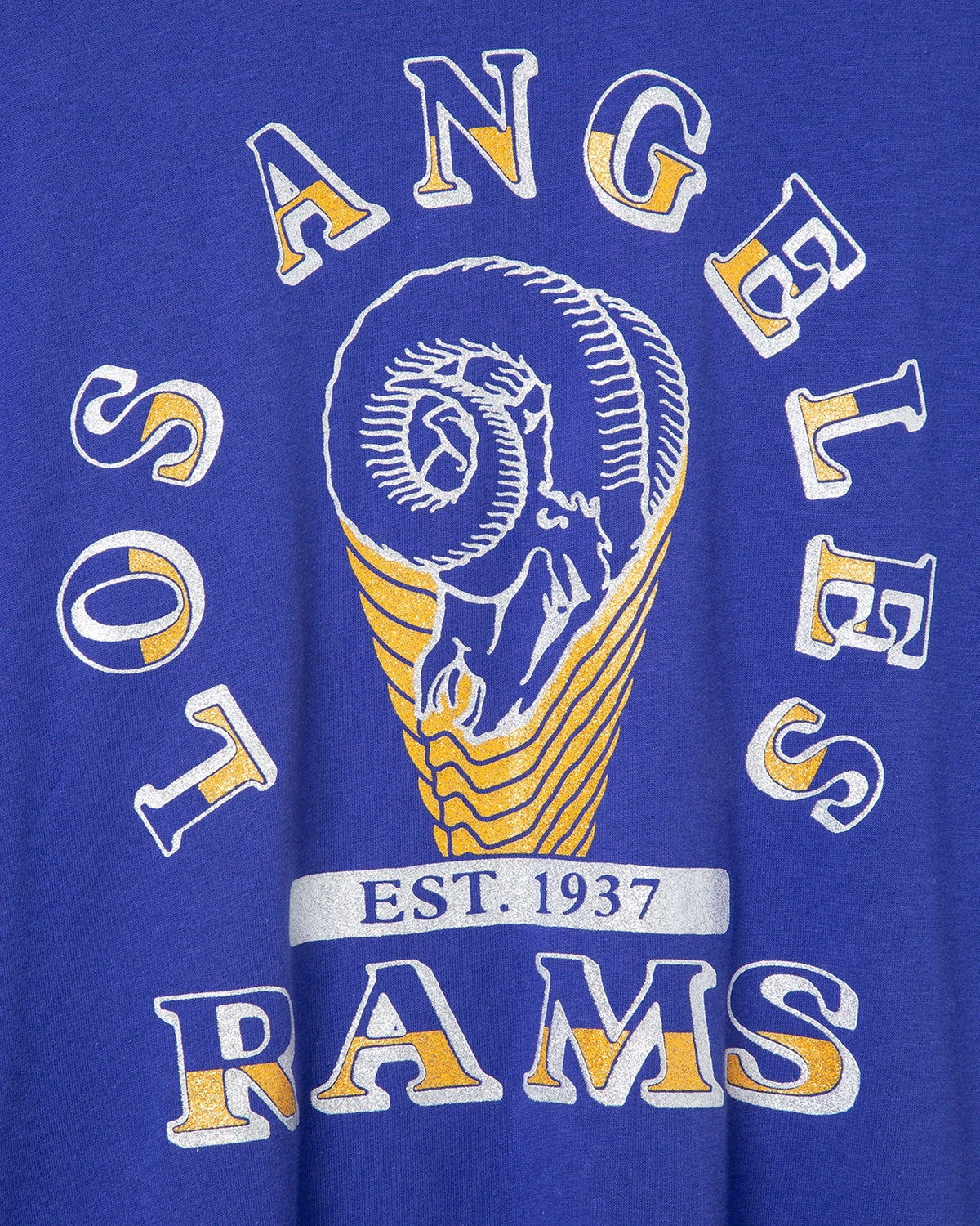 Women's Los Angeles Rams Glitter Boxy Ringer product image 3