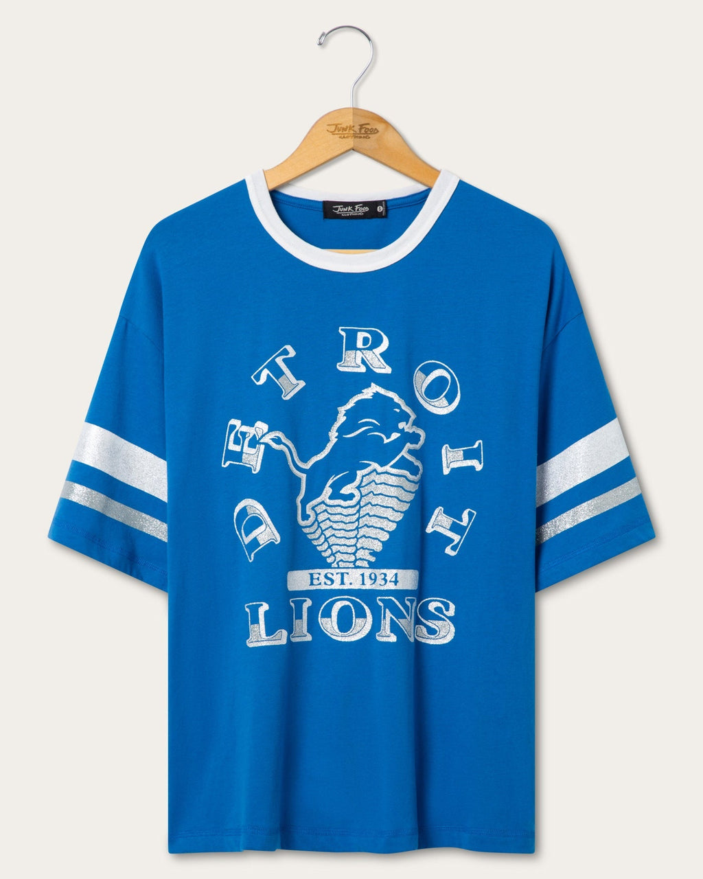Women's Detroit Lions Glitter Boxy Ringer product image 1