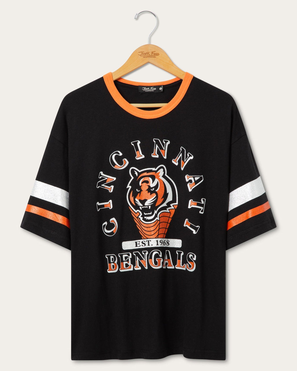 Women's Cincinnati Bengals Glitter Boxy Ringer product image 1