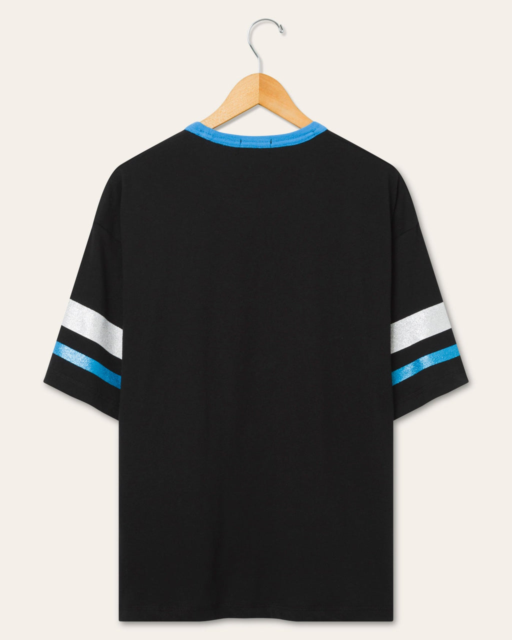 Women's Carolina Panthers Glitter Boxy Ringer product image 2