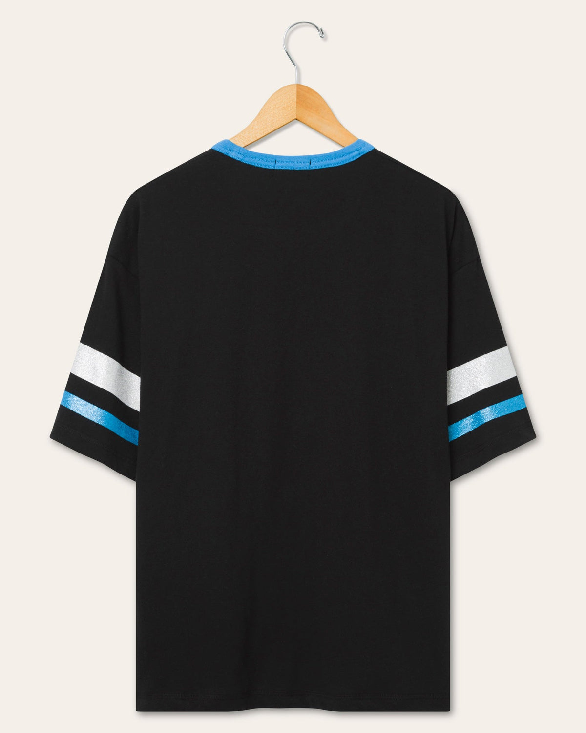 Women's Carolina Panthers Glitter Boxy Ringer product image 2