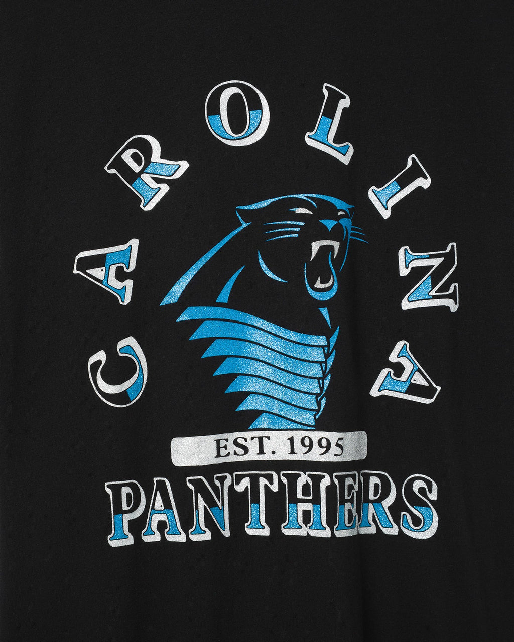 Women's Carolina Panthers Glitter Boxy Ringer product image 3