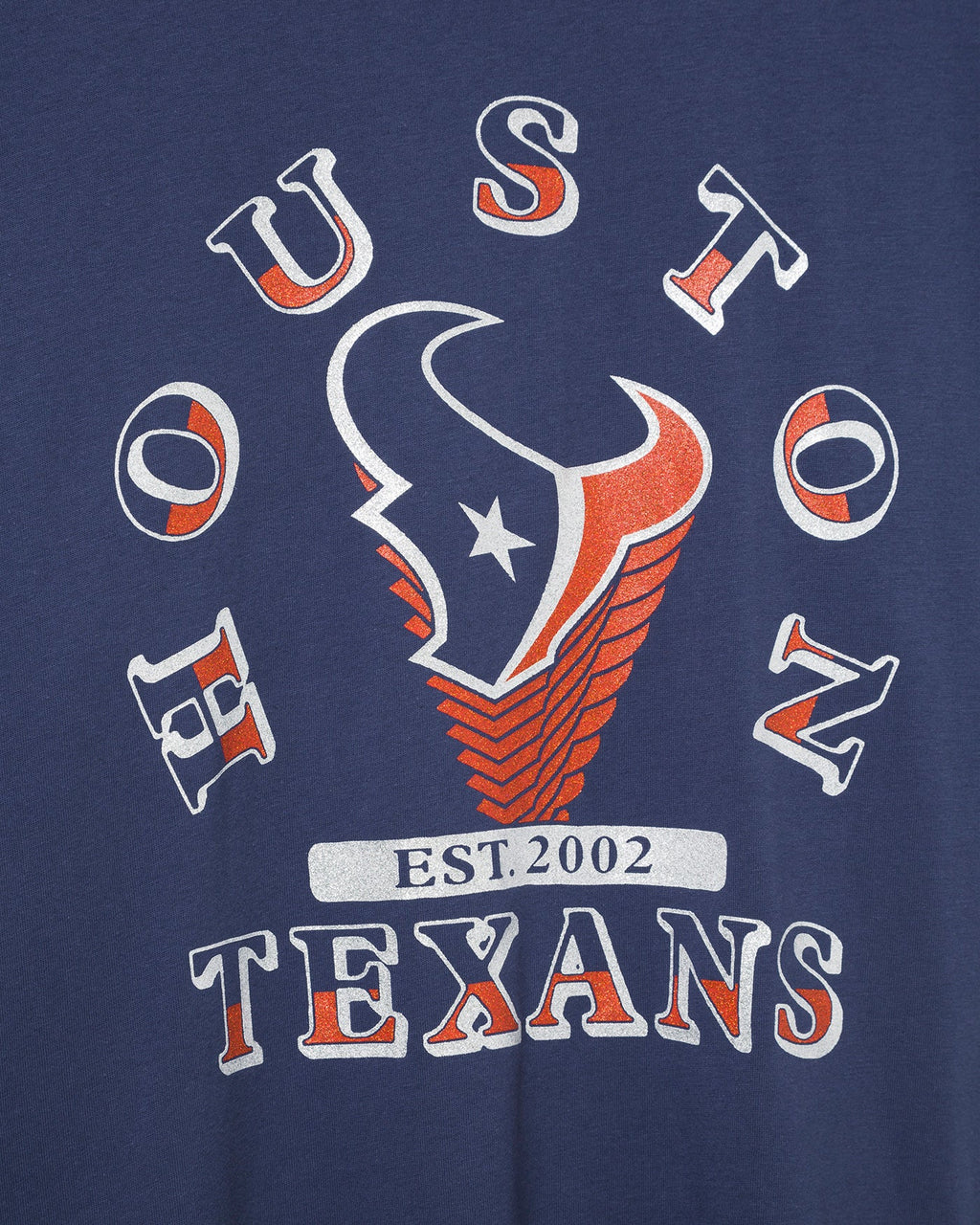 Women's Houston Texans Glitter Boxy Ringer product image 3