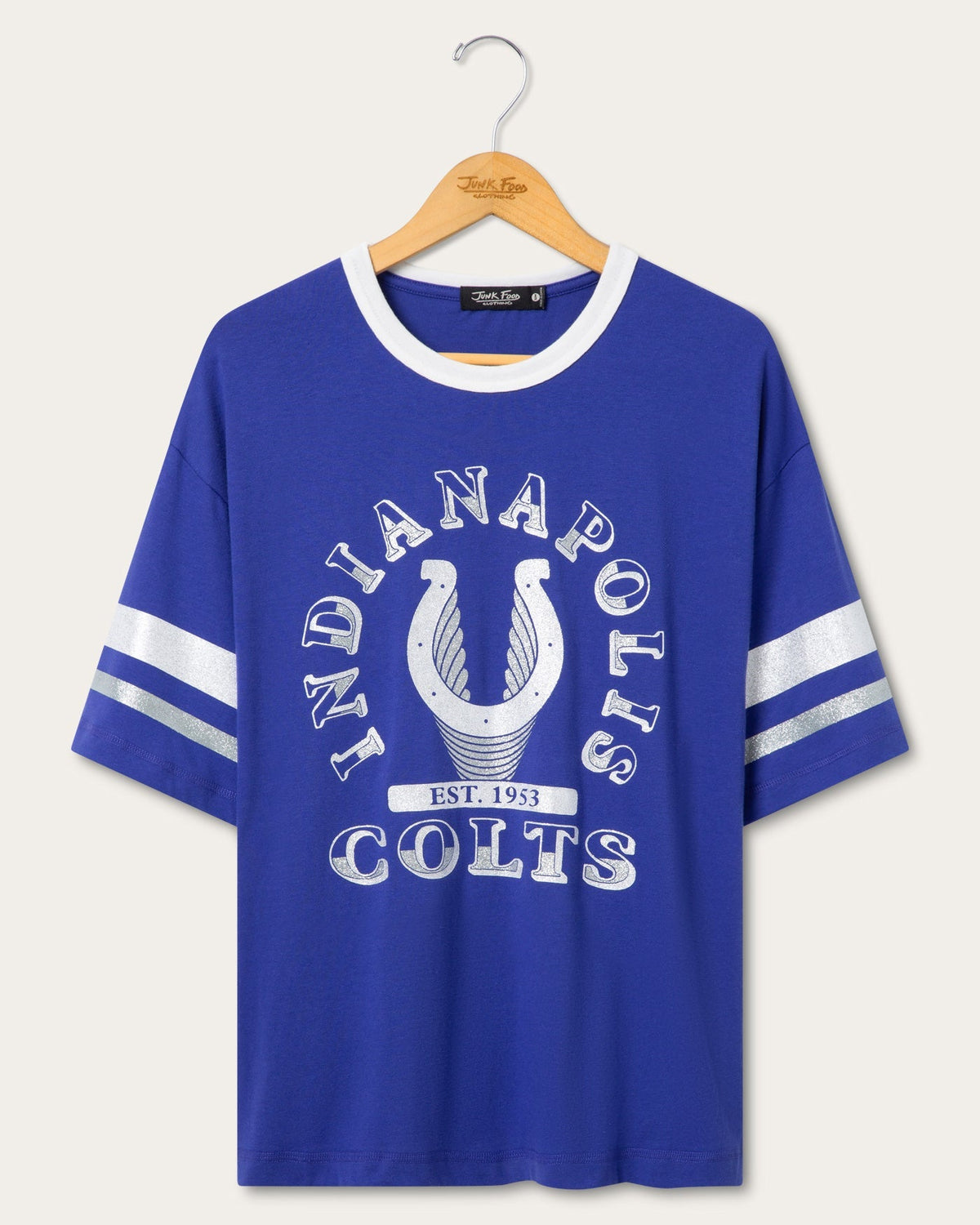 Women's Indianapolis Colts Glitter Boxy Ringer product image 1
