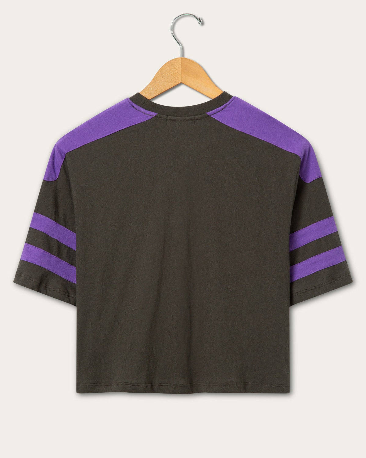 Women's Minnesota Vikings Striped Bling Crop Tee product image 2