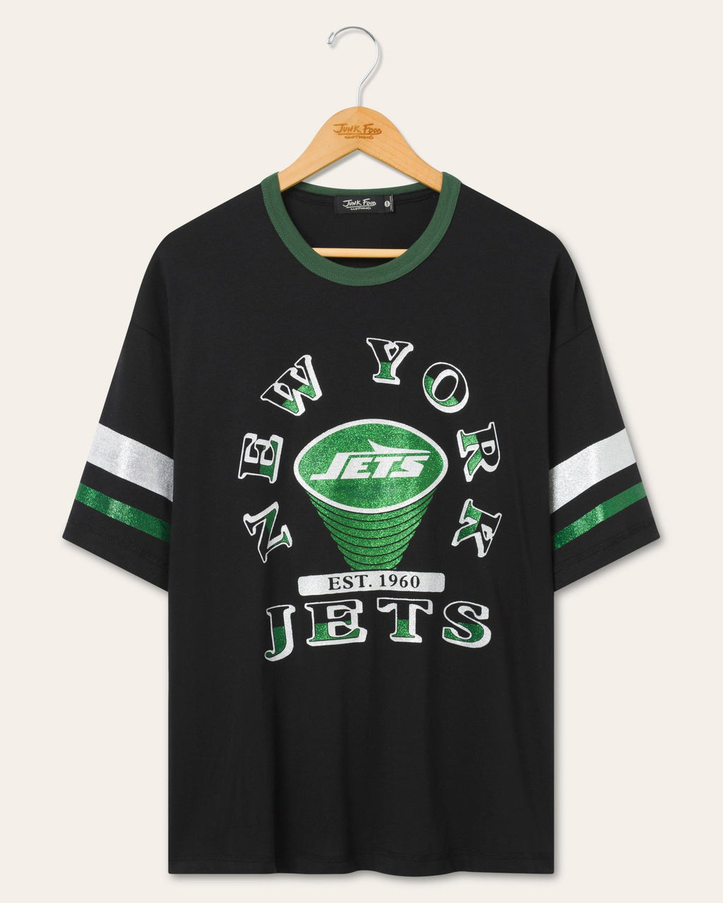 Women's New York Jets Glitter Boxy Ringer product image 1