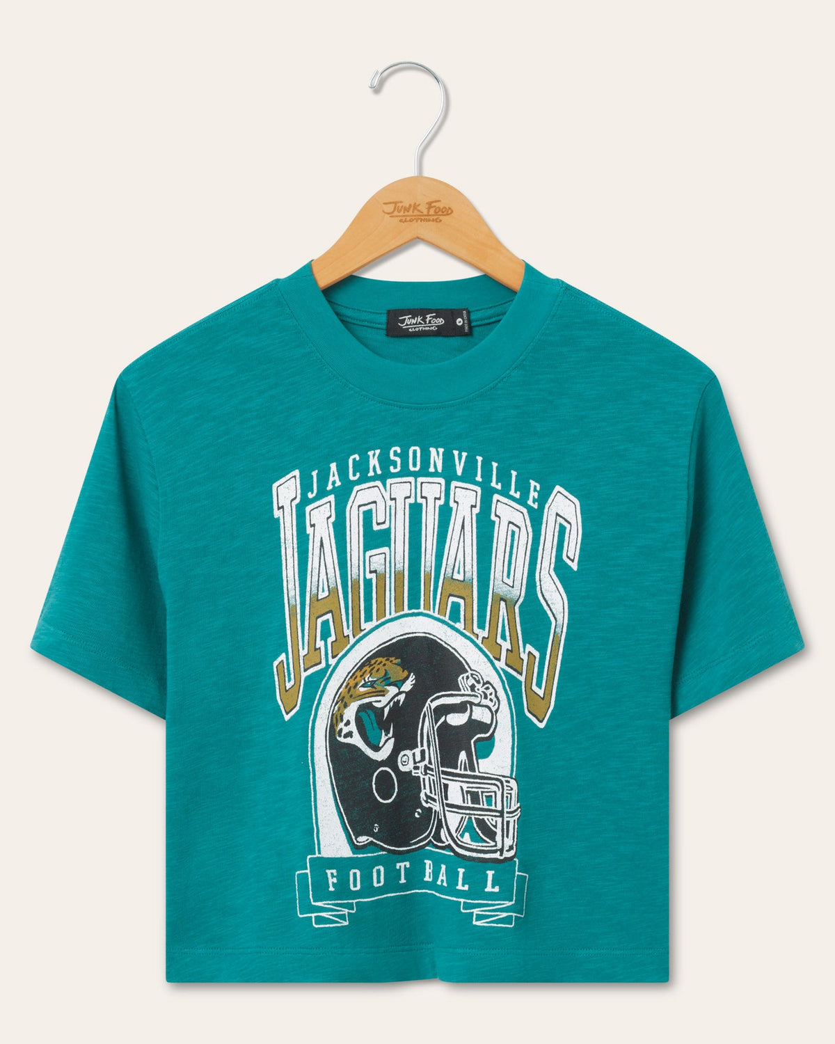 Women's Jacksonville Jaguars Helmet Mock Neck Crop Tee product image 1