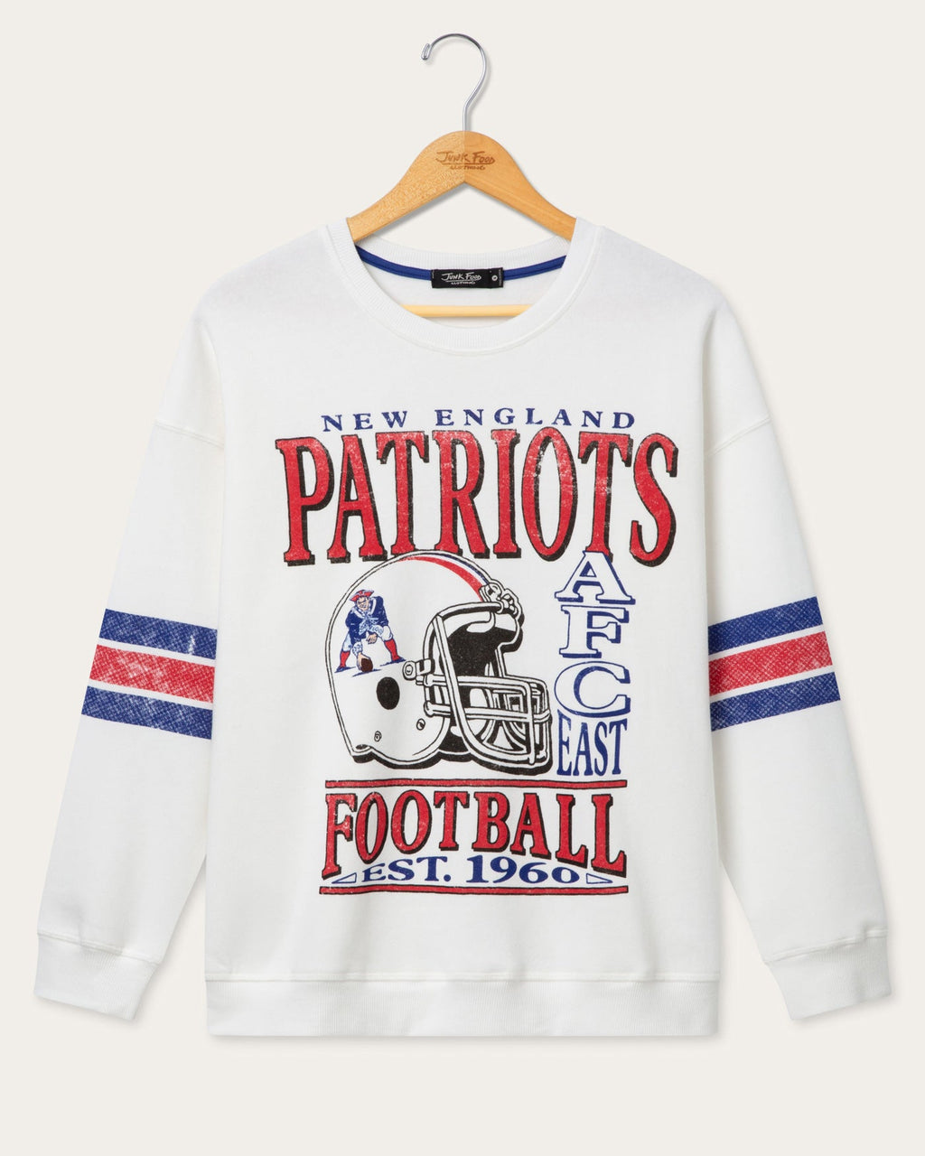 Women's New England Patriots Oversized Striped Fleece product image 1