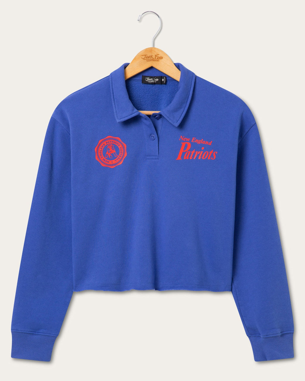Women's New England Patriots Polo Crop Fleece product image 1