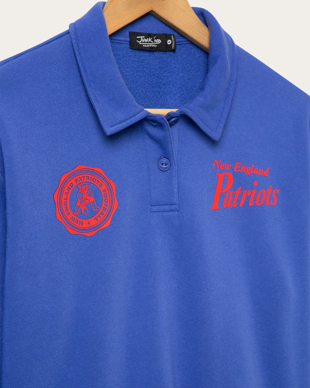 Women's New England Patriots Polo Crop Fleece product image 3