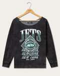 Women's New York Jets Off Shoulder Cropped Fleece product image 1