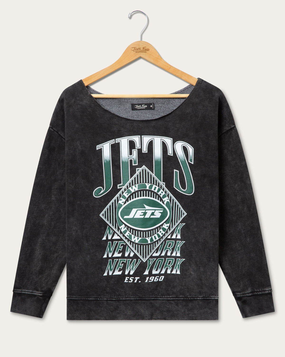 Women's New York Jets Off Shoulder Cropped Fleece product image 1