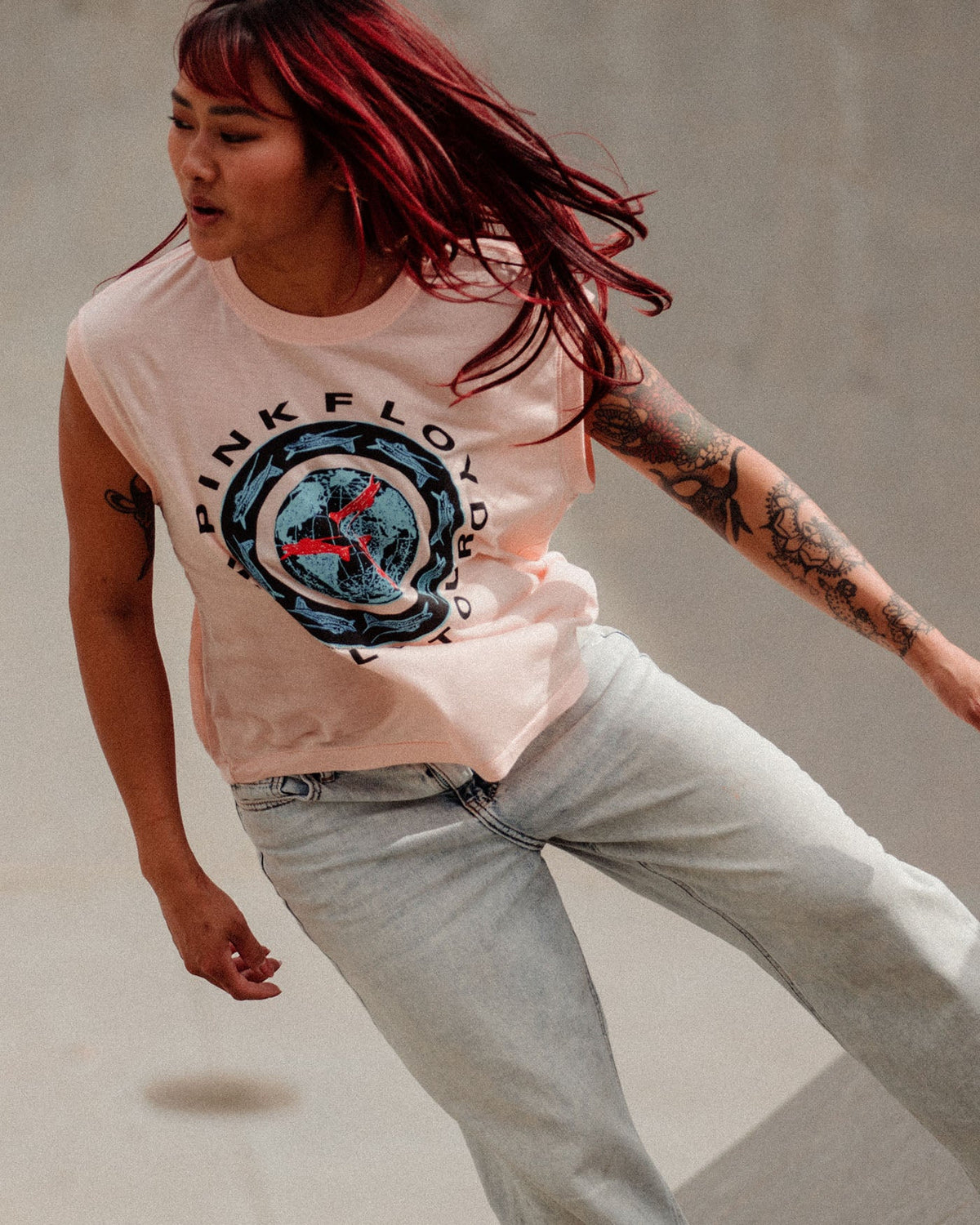 Women's Pink Floyd Circle Vintage Tissue Tank product image 3