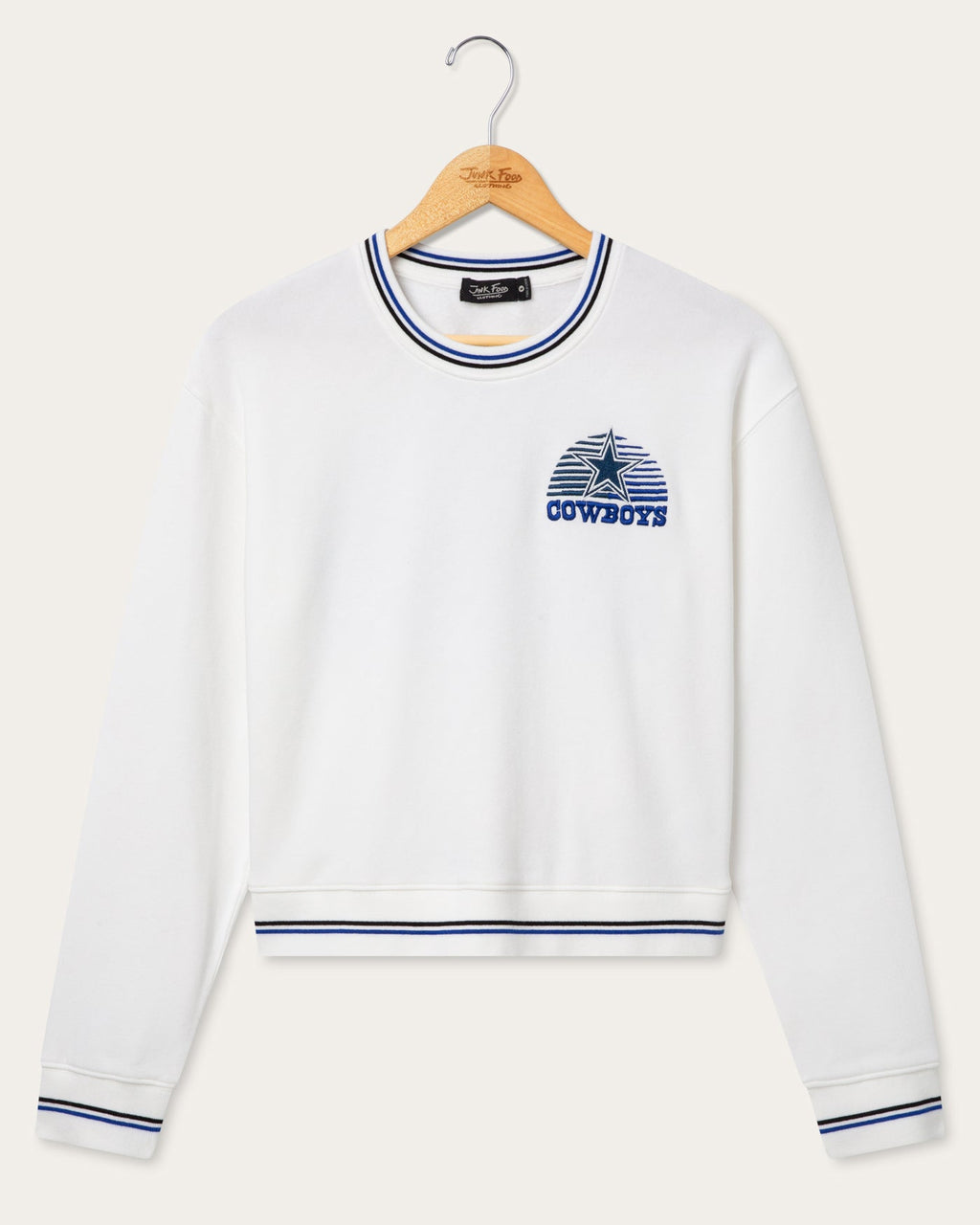Women's Dallas Cowboys Cropped Striped Rib Fleece product image 1