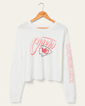 Women's Kansas City Chiefs Touchdown Long Sleeve Cropped Tee product image 1